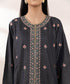 Women's Pret Zari Lawn Black Embroidered A-Line Shirt